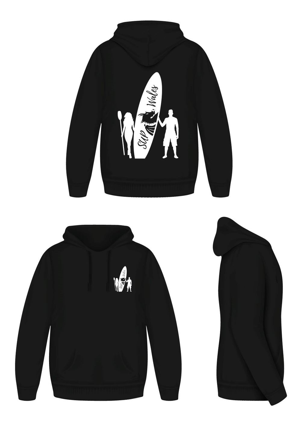 Eco Edition SUP Wales Hoodie - Original Black