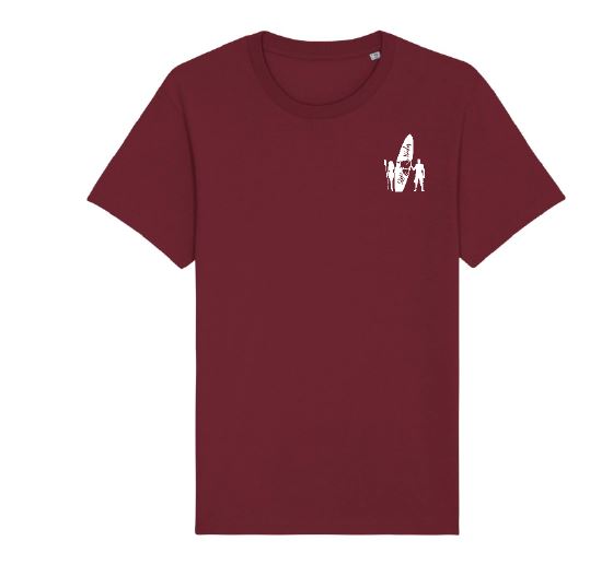 Eco Edition SUP Wales T-Shirt - Bubblin Burgundy