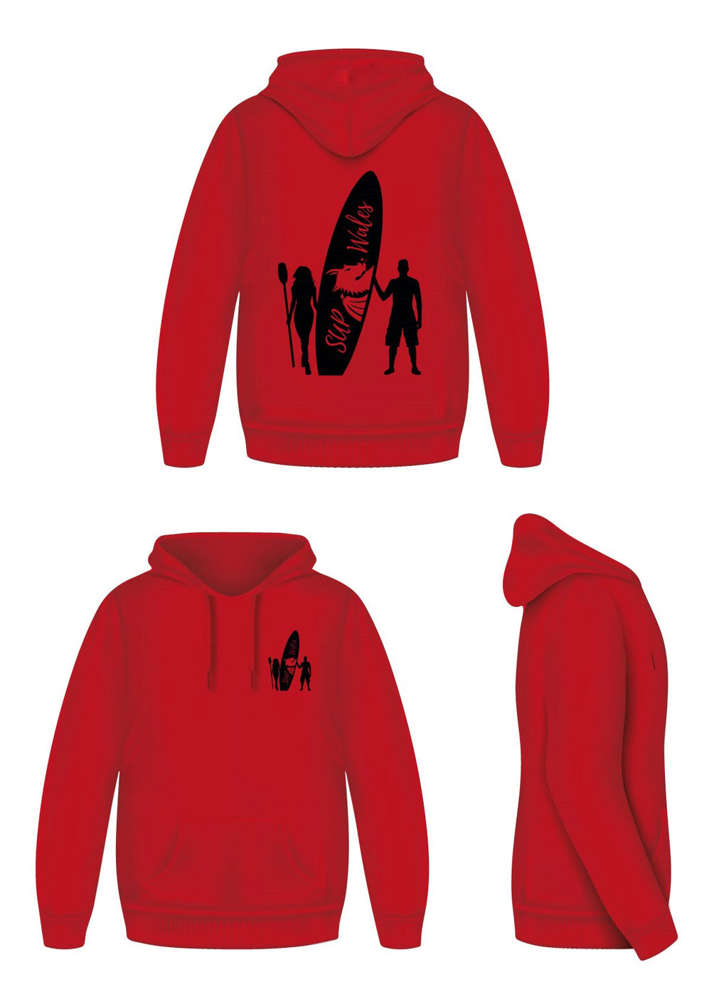 Eco Edition SUP Wales Hoodie - Red