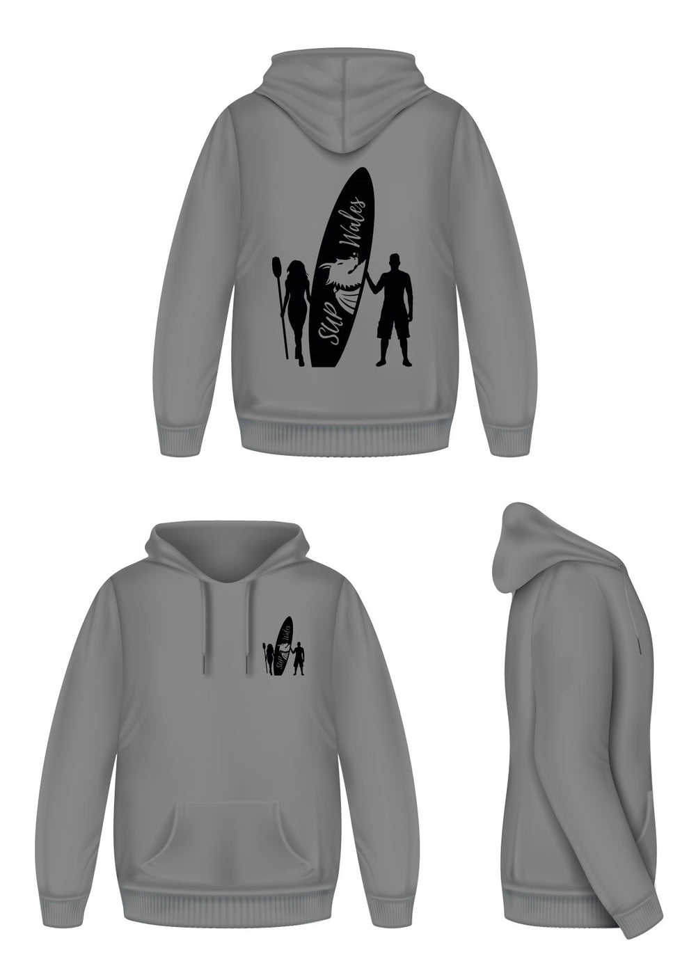 Eco Edition SUP Wales Hoodie - Grey