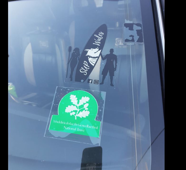 Original SUP Wales Branded Car/Van Static Cling Decal - 101mm X 140mm