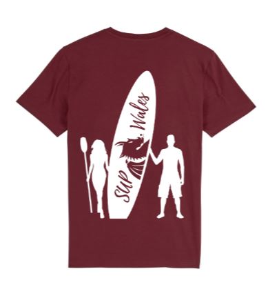 Eco Edition SUP Wales T-Shirt - Bubblin Burgundy